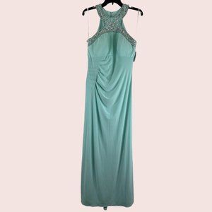 Women  Green  Embellish Evening Dress Size: 14